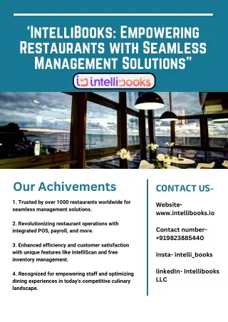 intellibooks empowering restaurants with seamless