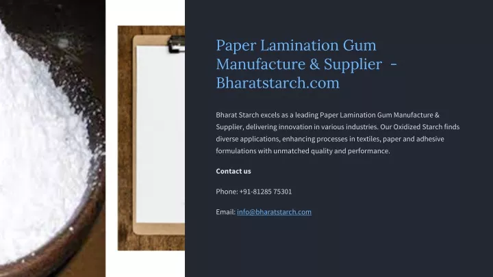 paper lamination gum manufacture supplier