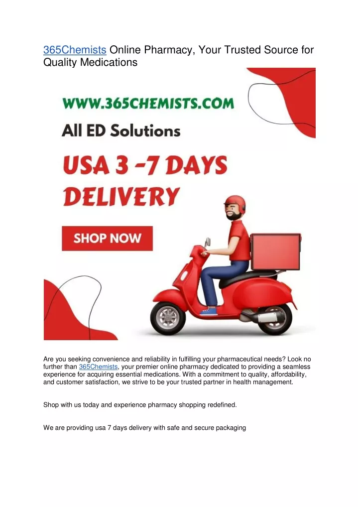 365chemists online pharmacy your trusted source