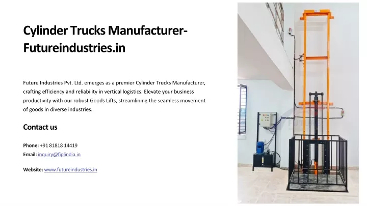 cylinder trucks manufacturer futureindustries in