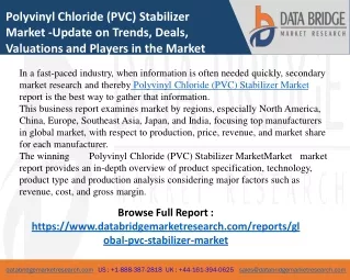 polyvinyl chloride pvc stabilizer market update
