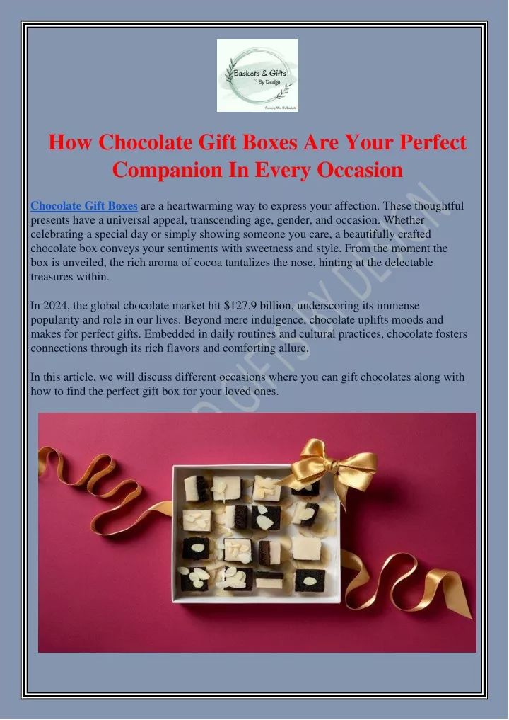 how chocolate gift boxes are your perfect