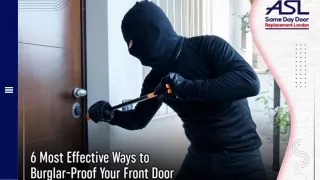 6 Most Effective Ways to Burglar-Proof Your Front Door