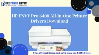 HP ENVY Pro 6400 All-in-One Printer Drivers Download