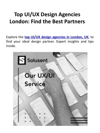 Top UI UX Design Agencies London, UK