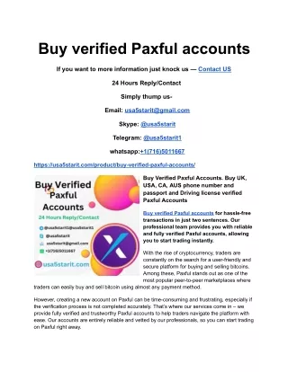 Buy verified Paxful accounts