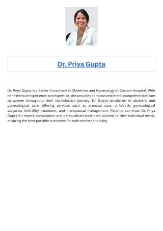 Dr. Priya Gupta