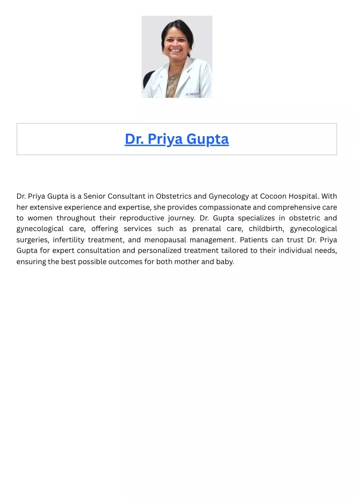 dr priya gupta
