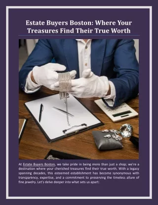 Estate Buyers Boston - Where Your Treasures Find Their True Worth