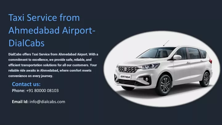 taxi service from ahmedabad airport dialcabs