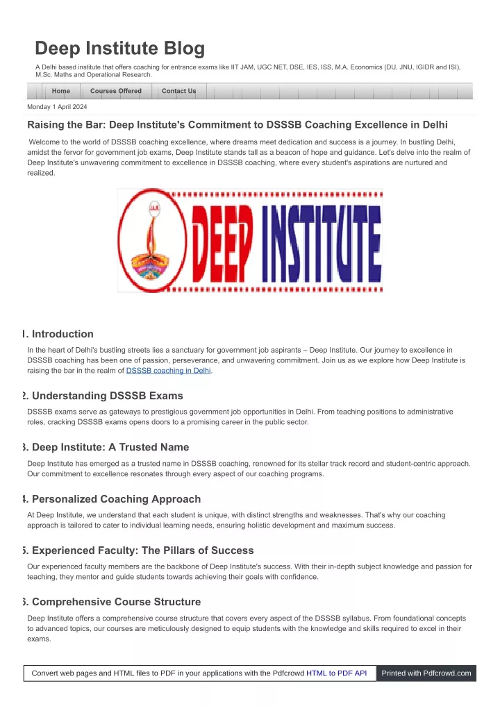 deep institute blog