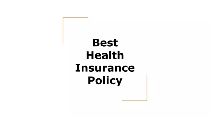 best health insurance policy