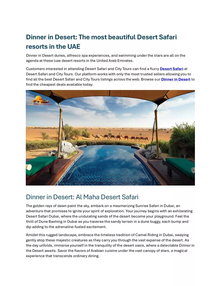 dinner in desert the most beautiful desert safari