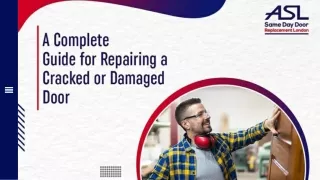 A Complete Guide for Repairing a Cracked or Damaged Door