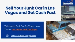Sell Your Junk Car in Las Vegas and Get Cash Fast!