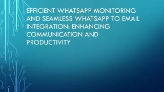 efficient whatsapp monitoring and seamless