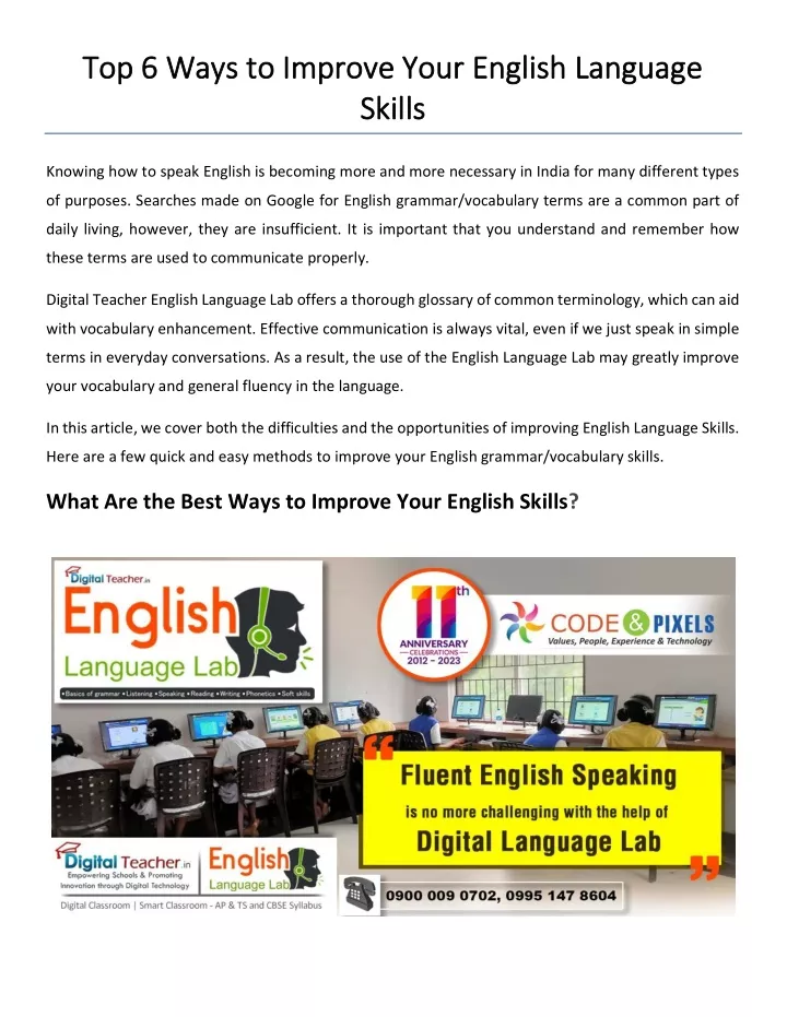 top 6 ways to improve your english language