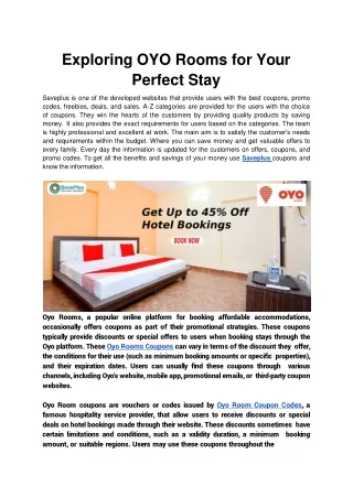 Exploring OYO Rooms for Your Perfect Stay