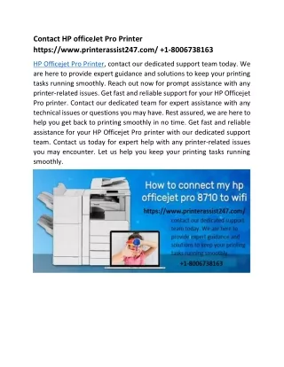 Contact HP officeJet Pro Printer Support for Fast and Reliable Assistance (4)