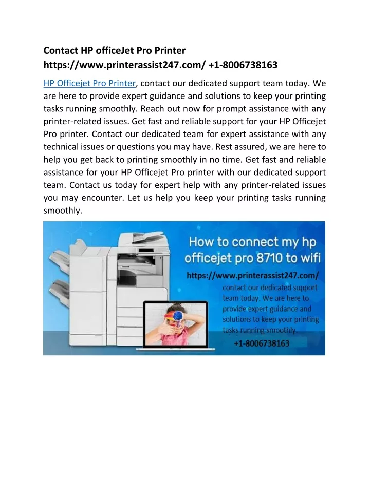 Ppt Contact Hp Officejet Pro Printer Support For Fast And Reliable Assistance Powerpoint