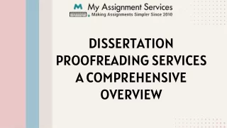 Dissertation Proofreading Services A Comprehensive Overview