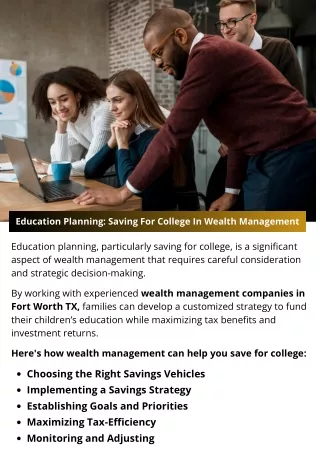 Education Planning: Saving for College in Wealth Management