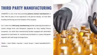 Pharma Manufacturing Services For Capsules & Syrups