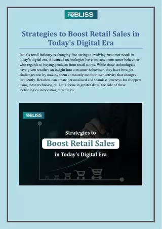 reBLISS-Strategies to Boost Retail Sales in Today's Digital Era