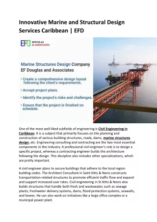Innovative Marine and Structural Design Services Caribbean
