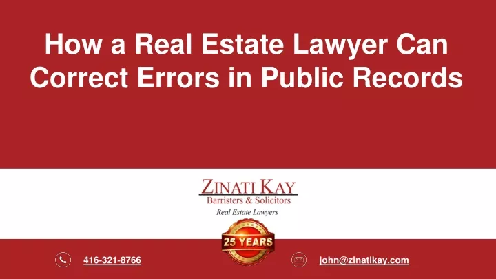 how a real estate lawyer can correct errors