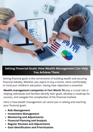 Setting Financial Goals: How Wealth Management Can Help You Achieve Them