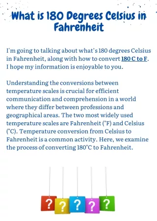 Easily Convert 180 degrees Celsius to Fahrenheit