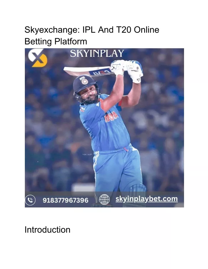 skyexchange ipl and t20 online betting platform