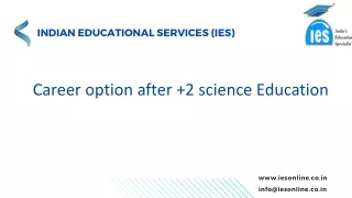 Career option after  2  science education