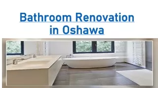 Bathroom Renovation in Oshawa
