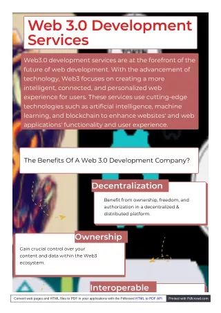 web 3 0 development services