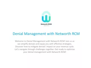 Denials Management with Networth RCM