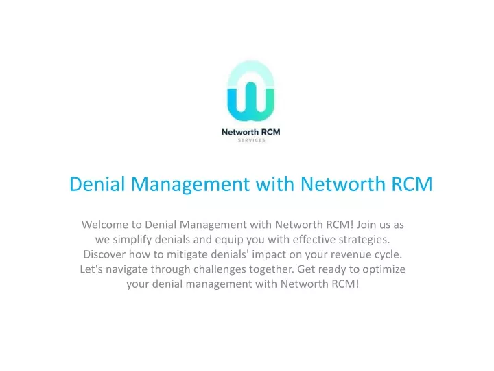 denial management with networth rcm