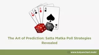 The Art of Prediction Satta Matka Poll Strategies Revealed