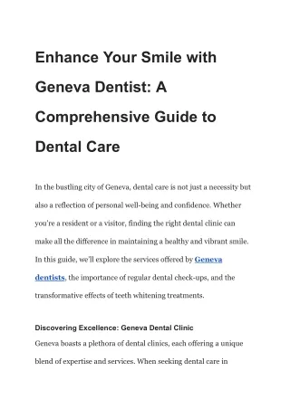 Enhance Your Smile with Geneva Dentist_ A Comprehensive Guide to Dental Care