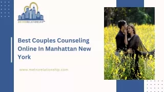 Unveiling the Benefits of Online Relationship Counseling in NYC