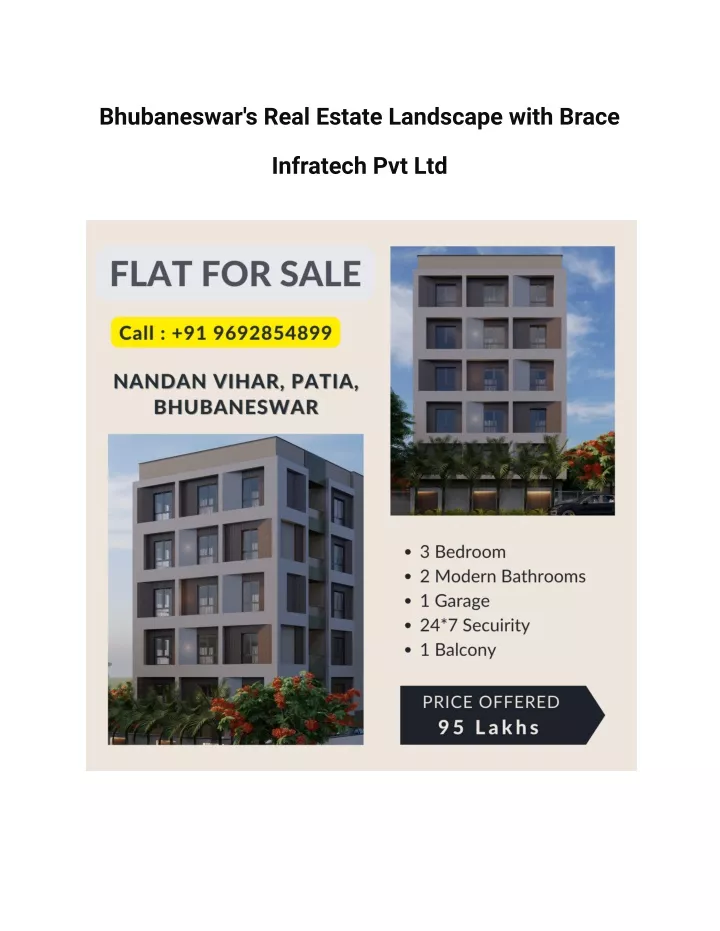 bhubaneswar s real estate landscape with brace