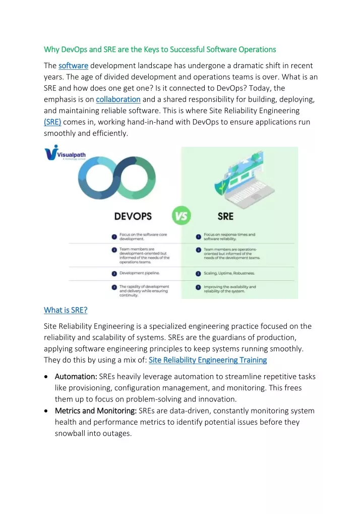 why devops and sre are the keys to successful