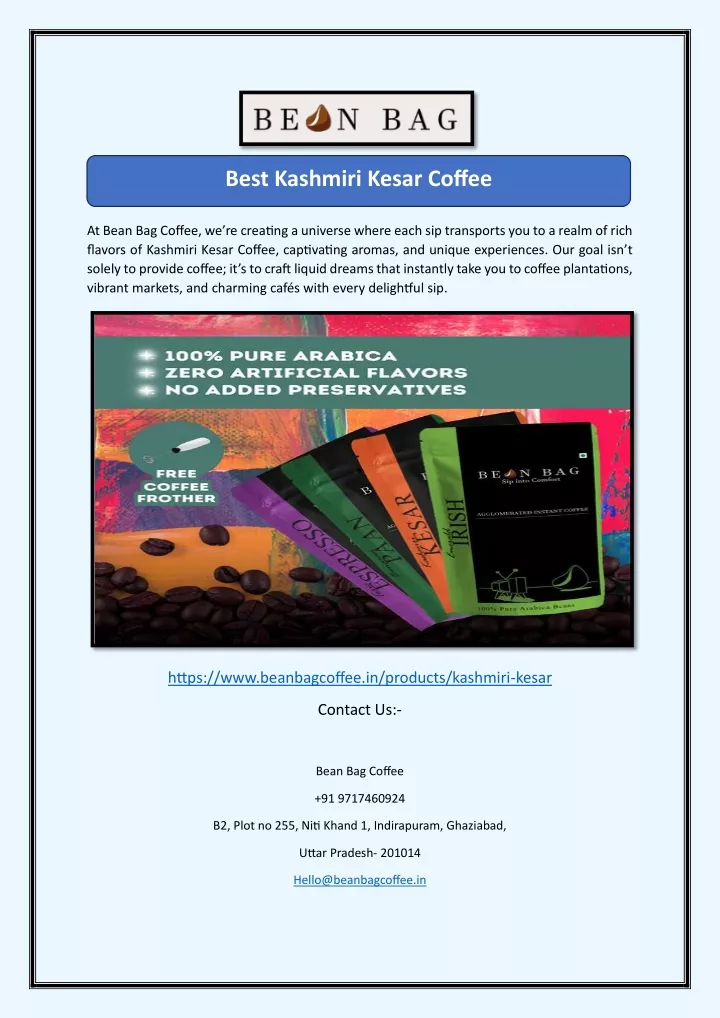 best kashmiri kesar coffee