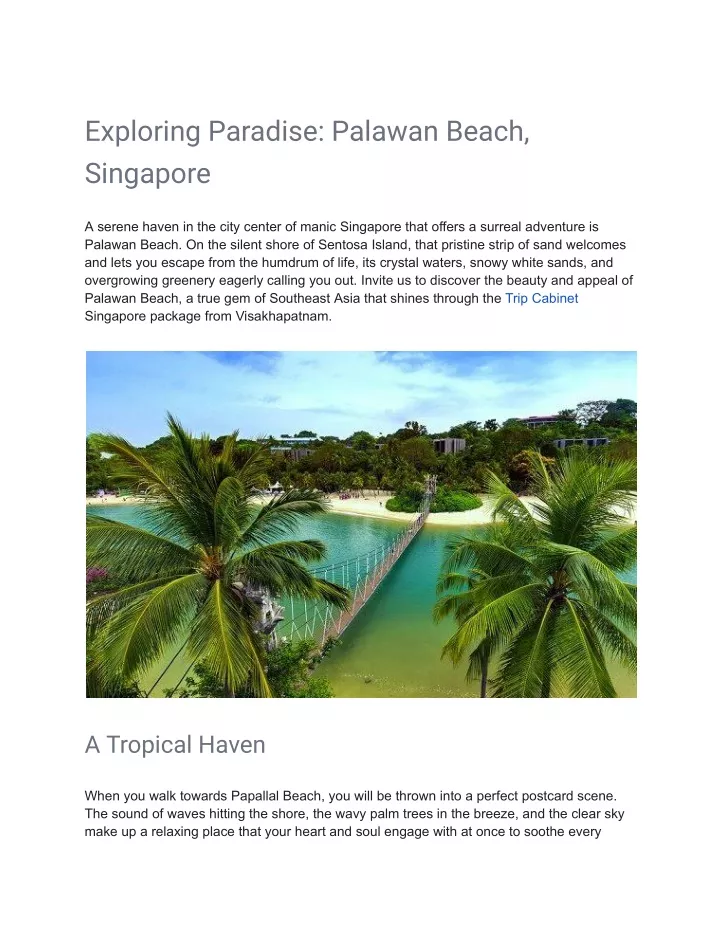 exploring paradise palawan beach singapore