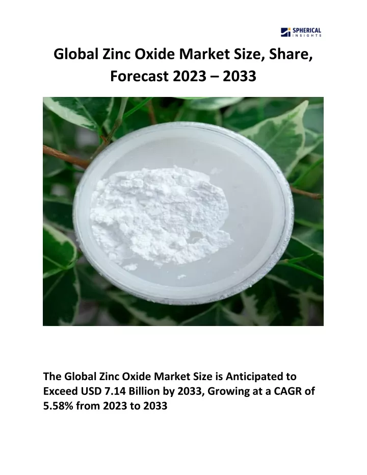 global zinc oxide market size share forecast 2023