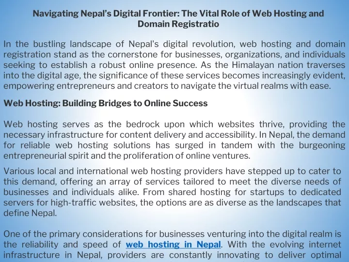 navigating nepal s digital frontier the vital