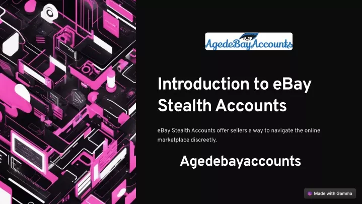 introduction to ebay stealth accounts