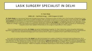 LASIK Surgery Specialist In Delhi