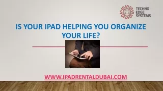 Is Your iPad Helping You Organize Your Life?